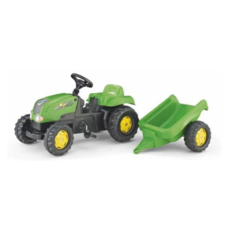 Rollytoys Šliapací traktor Rolly Kid s vlečkou - zelený