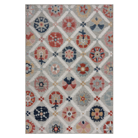 Kusový koberec Plaza Flora Grey – na ven i na doma - 200x290 cm Flair Rugs koberce