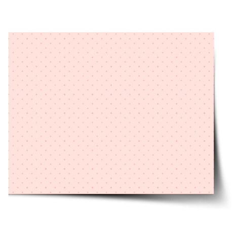 Plagát Ružové krížiky na svetloružovej - 60x40 cm