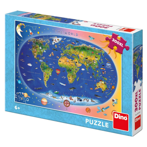 Dino Detská mapa 300 XL Puzzle