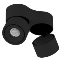 Arcchio LED stropné bodové svietidlo Rotari, 6,1 W, 2 svetlá, čierne