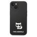 Karl Lagerfeld Liquid Silicone Choupette Zadný Kryt pre iPhone 14 Max Black