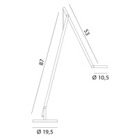 Rotaliana String F1 stojaca LED lampa čierna, Ag