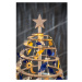 Súprava 8 žlto-modrých filcových vianočných dekorácií Spira Medium