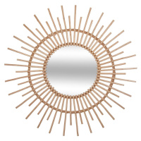 Prútené nástenné zrkadlo Slnko 76 cm