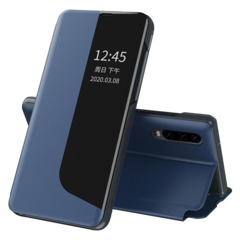 Huawei P20, bočné otváracie puzdro, stojan s indikátorom hovoru, Wooze FashionBook, modré