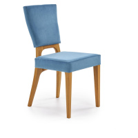 HALMAR Wenanty jedálenská stolička dub medový / modrá