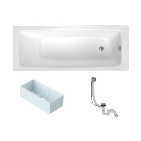 Obdĺžniková vaňa SAT Feel 160x70 cm smaltovaná oceľ ľavá aj pravá SATBVFEEL1601