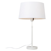 Stolová lampa biela s tienidlom biela 35 cm nastaviteľná - Parte