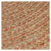 Kusový koberec Capri Jute Natural/Coral kruh - 180x180 (průměr) kruh cm Flair Rugs koberce