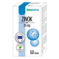 EDENPHARMA Zinok 25 mg 50 tabliet