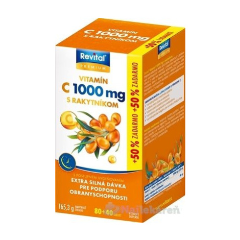 Revital Premium Vitamin C 1000 mg s rakytníkom s postupným uvoľňovaním 120 tabliet