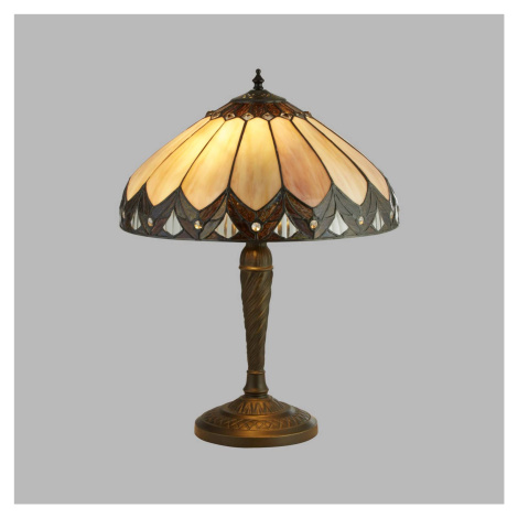 Stolová lampa Pearl v štýle Tiffany, výška 53 cm Searchlight