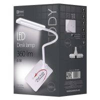 Emos LED stolná lampa Eddy, 6W, 360 lm, stmievateľná + farba svetla, biela