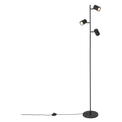 Moderná stojanová lampa čierna 3 -svetelná - Jeana QAZQA