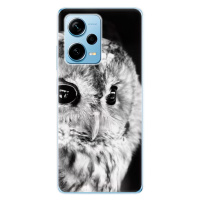 Odolné silikónové puzdro iSaprio - BW Owl - Xiaomi Redmi Note 12 Pro+ 5G