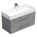 Kúpeľňová skrinka s umývadlom Naturel Cube Way 100x53x46 cm betónová matná CUBE461002BESAT