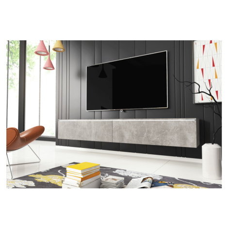 Expedo TV stolík MENDES D 180, 180x30x32, beton + LED