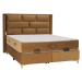 Boxspringová posteľ 160x200, svetlohnedá, GOLDBIA
