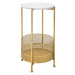 Okrúhly odkladací stolík s doskou v dekore mramoru ø 35 cm Basket – Mauro Ferretti