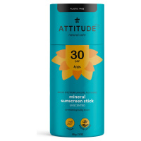 ATTITUDE Detská 100% minerálna ochranná tyčinka na celé telo (SPF 30) bez vône 85 g