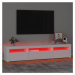 vidaXL TV skrinka s LED svetlami biela 195x35x40 cm