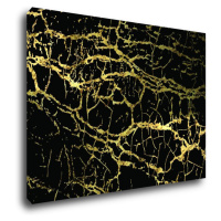 Impresi Obraz Mramor čierno-zlatý - 70 x 50 cm