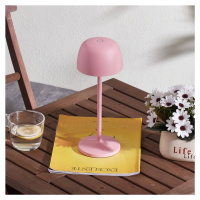 Nabíjateľná stolová lampa Lindby LED Arietty, ružová