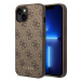 Kryt Guess GUHCP14MG4GFBR iPhone 14 Plus 6,7" brown hard case 4G Metal Gold Logo (GUHCP14MG4GFBR