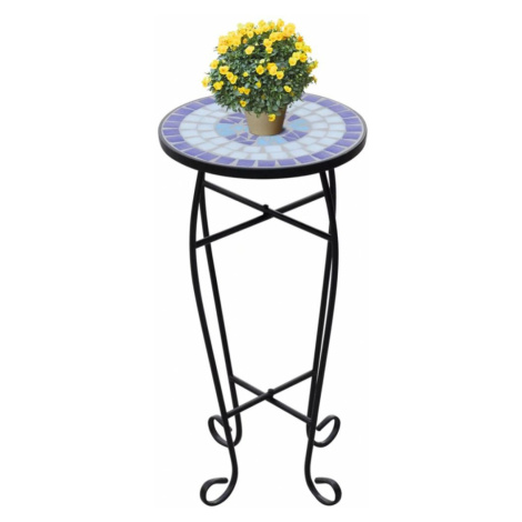 Mozaikový stolík na kvety keramika Dekorhome Modrá,Mozaikový stolík na kvety keramika Dekorhome  vidaXL