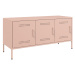 vidaXL TV skrinka ružová 100,5x39x50,5 cm oceľ