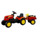 mamido Traktor s prívesom Branson červený