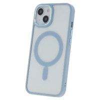 Silikónové puzdro na Apple iPhone 15 Satin Clear Mag modré