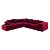 Červená zamatová rohová pohovka (variabilná) Rome Velvet - Cosmopolitan Design