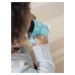 Hrnček pre bábätká Silicone Learning Cup Blue Beaba s vrchnákom na učenie sa piť od 8 mes modrý