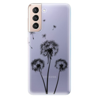 Odolné silikónové puzdro iSaprio - Three Dandelions - black - Samsung Galaxy S21