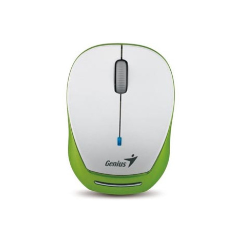 Genius Myš Micro Traveler 9000R V3, 1200DPI, 2.4 [GHz], optická, 3tl., bezdrátová, bílo-zelená, 