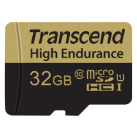 Transcend 32GB microSDHC UHS-I U1 (Class 10) High Endurance MLC priemyselná pamäťová karta (s ad