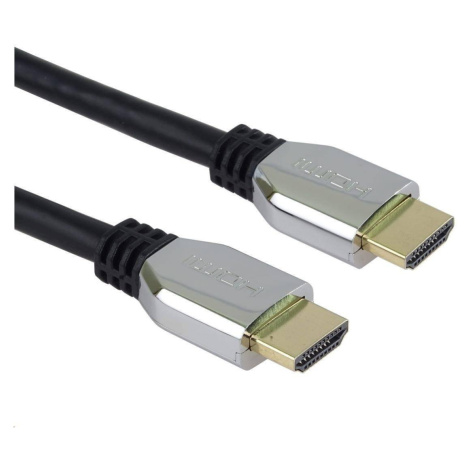 Kábel HDMI PREMIUMCORD 2.1 vysokorýchlostný + ethernetový kábel (krytky zo zinkovej zliatiny, po
