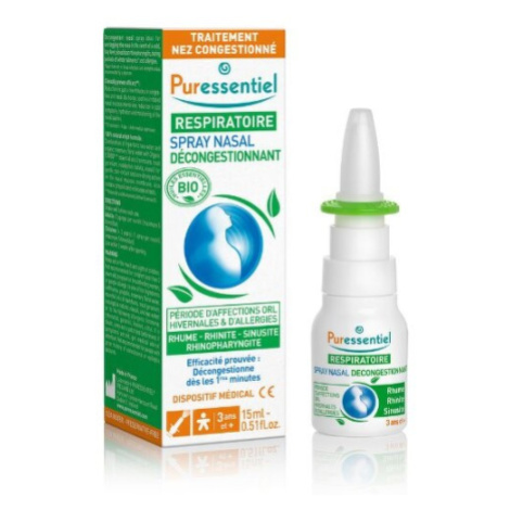 PURESSENTIEL Nosný sprej hypertonický s esenciálnymi olejmi 15 ml