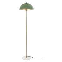 Stojacia lampa s kovovým tienidlom v zelenej a zlatej farbe (výška 154 cm) Waved – Leitmotiv