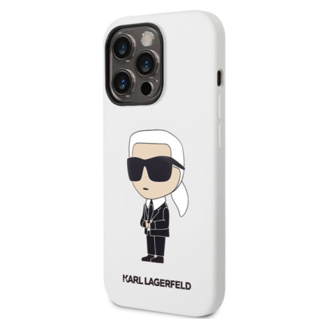 Silikónové puzdro Karl Lagerfeld na Apple iPhone 14 Pro Max KLHCP14XSNIKBCH Liquid Silicone Ikon