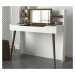 Toaletný stolík RETRO 116 cm biely/hnedý