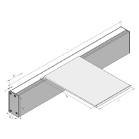 Nástenné svietidlo LED Intero-Line, čierne, 120 cm, hliník, CCT hore/dole