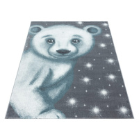 Mombi Detský modrý koberec Bambi Macko - rôzne rozmery Koberec: 120x170 cm