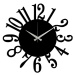 Dekoratívne nástenné hodiny Polas 48 cm čierne