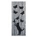 Čierno-sivý bambusový záves do dverí 200x90 cm Cat and Butterfly - Maximex