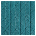 Mäkká tyrkysová deka CINDY4 s geometrickým vzorom 170x210 cm