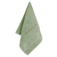 Bellatex Froté uterák s výšivkou Tatínek zelená, 50 x 100 cm