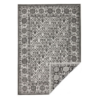 Kusový koberec Twin-Wendeteppiche 103113 schwarz creme – na ven i na doma - 80x150 cm NORTHRUGS 